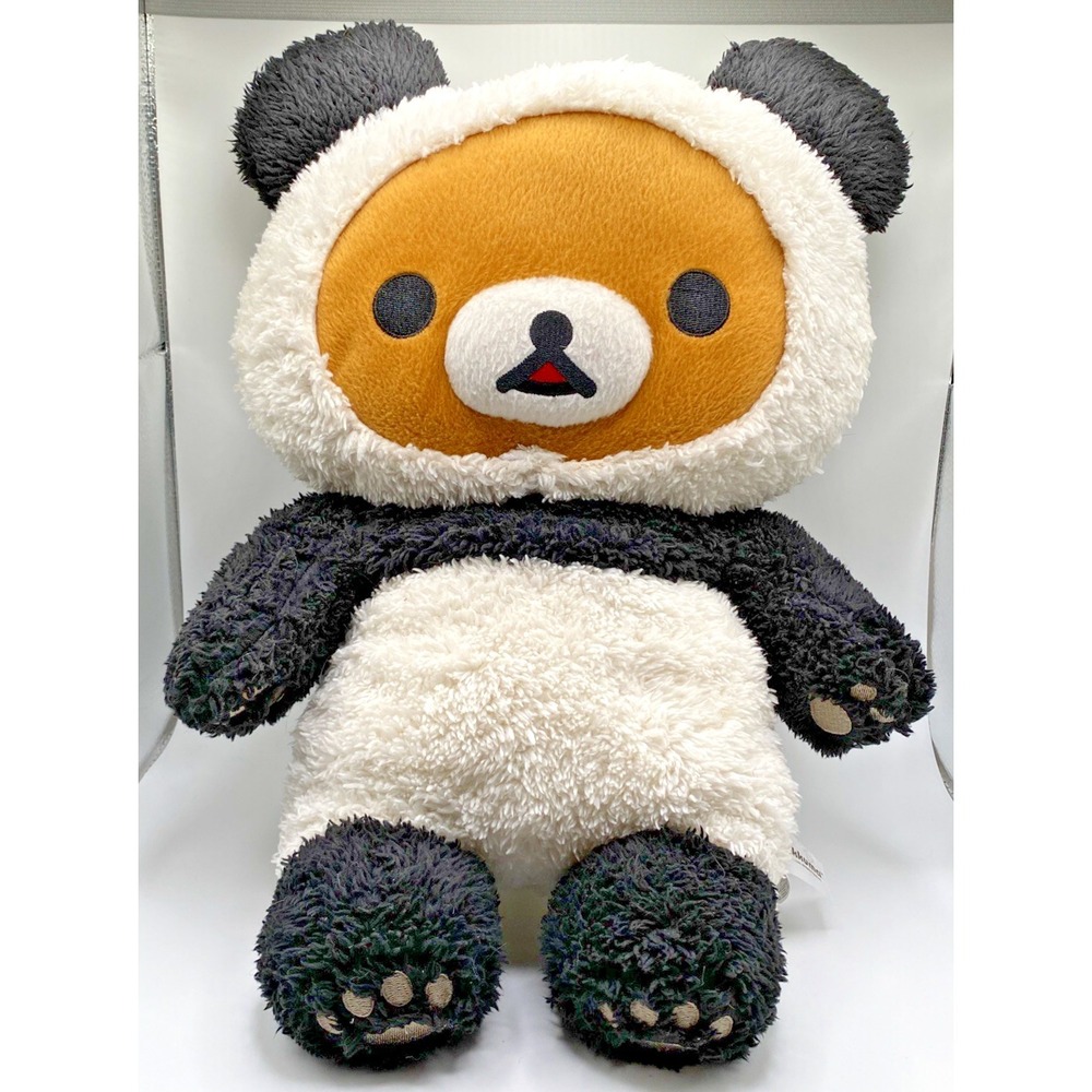 Rilakkuma Bear Plush Panda Oufit Japan Stuffed Limited Exclusive San-X 18" 2016